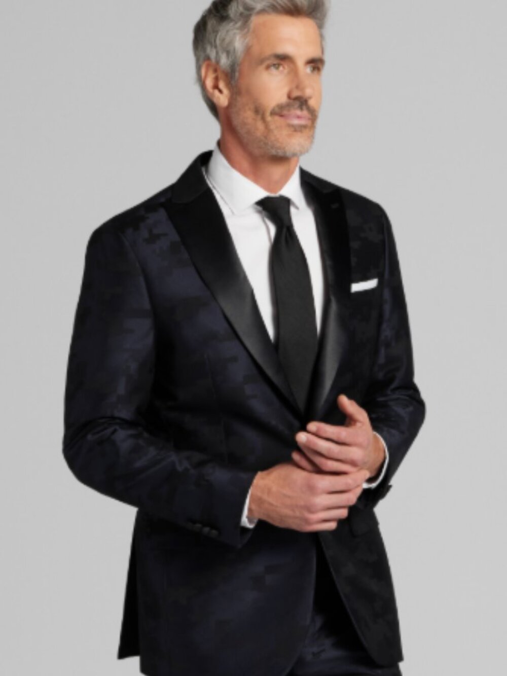 NEW Jos. A. Bank Tailored Fit Digital Camo DARK NAVY Tuxedo Jacket